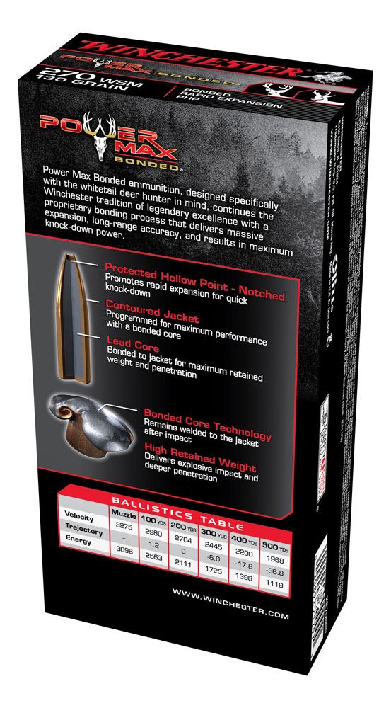 Pine Rivers Gun Shop. WINCHESTER POWER MAX BONDED 270 WSM 130GR PHP
