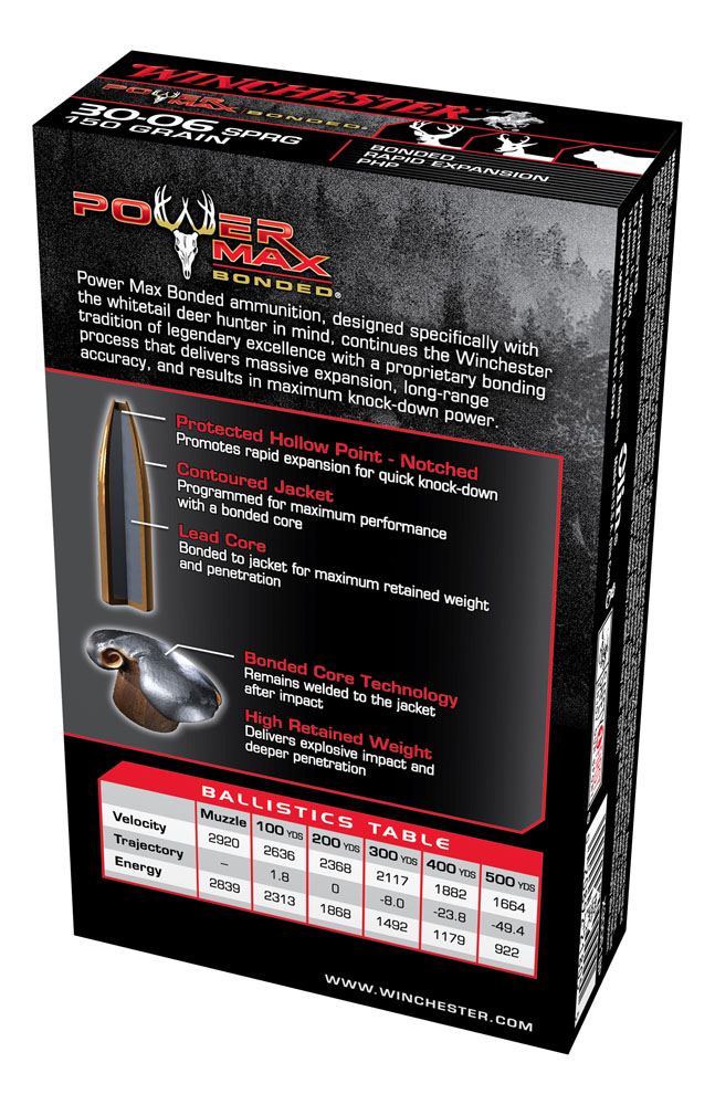 Pine Rivers Gun Shop. WINCHESTER POWER MAX BONDED 3006SPRG 150GR PHP